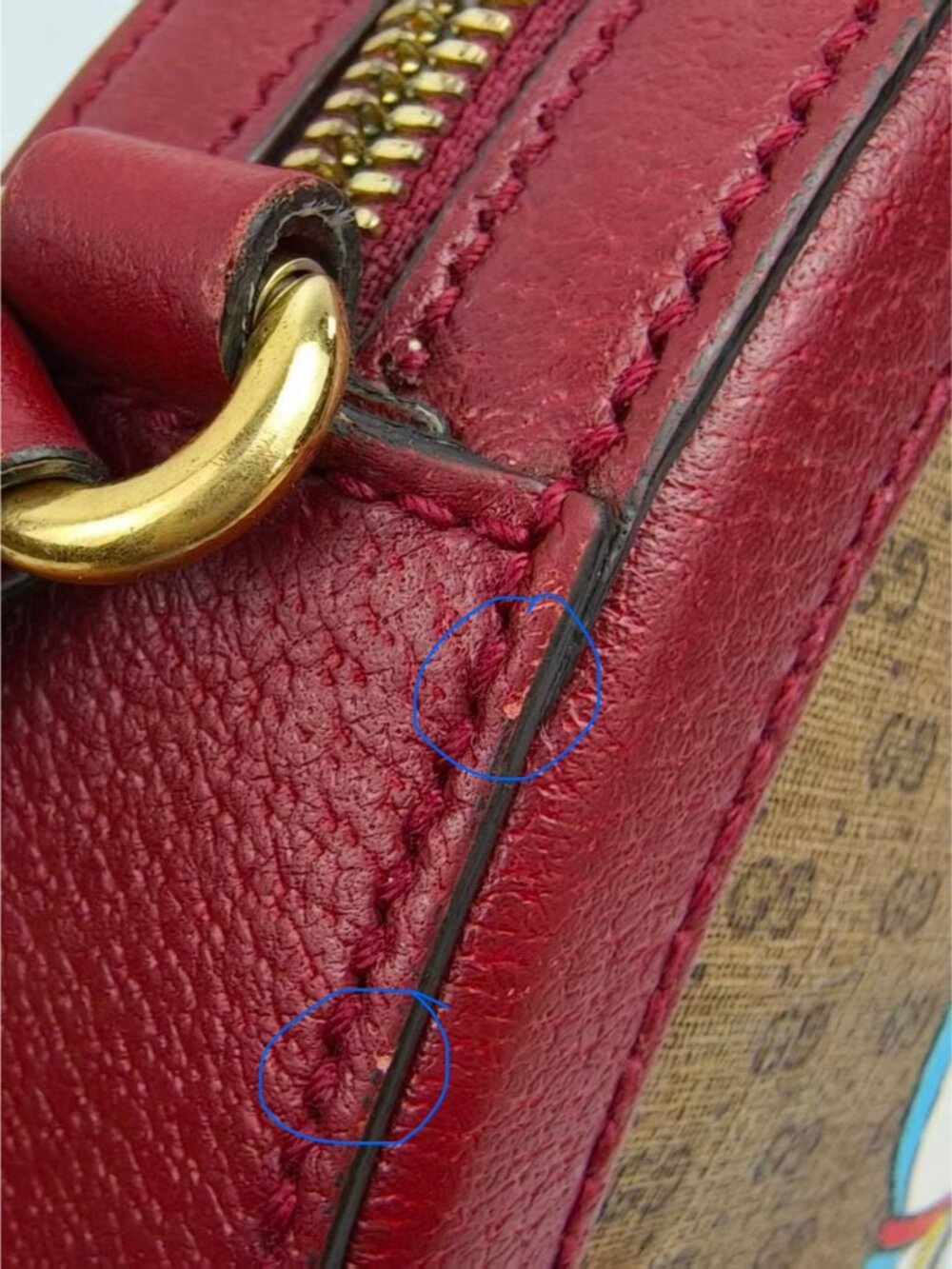 Pre-owned Gucci Doraemon X Ophidia Micro GG Supreme Round Crossbody Bag Burgundy - Picture 16 of 16